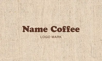 背景がナチュラルな古紙やヴィンテージ生地のカフェ喫茶店のおしゃれなカフェポイントカードCSC-002J