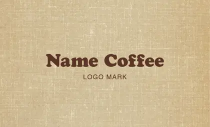 背景がナチュラルな古紙やヴィンテージ生地のカフェ喫茶店のおしゃれなカフェポイントカードCSC-002N