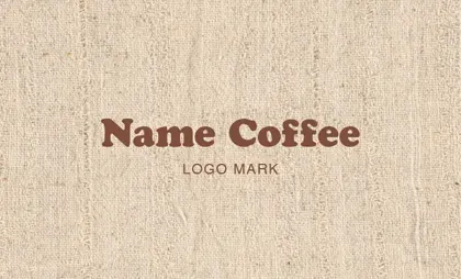 背景がナチュラルな古紙やヴィンテージ生地のカフェ喫茶店のおしゃれなスタンプカードD