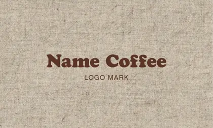 背景がナチュラルな古紙やヴィンテージ生地のカフェ喫茶店のおしゃれなカフェポイントカードCSC-002i